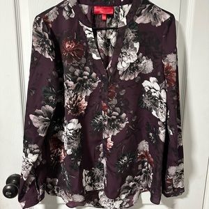 Jennifer Lopez Purple Floral Blouse
